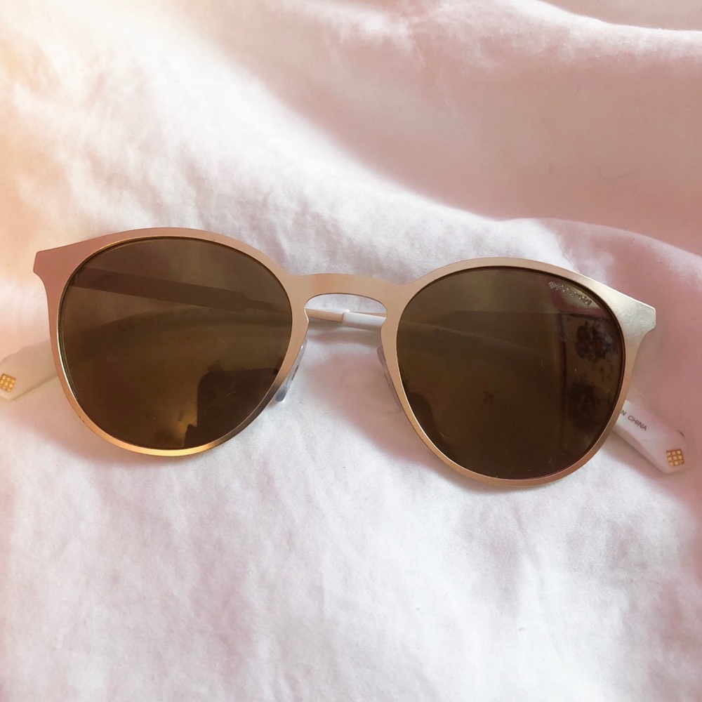 Polaroid Gold Frame Polarized Sunglasses